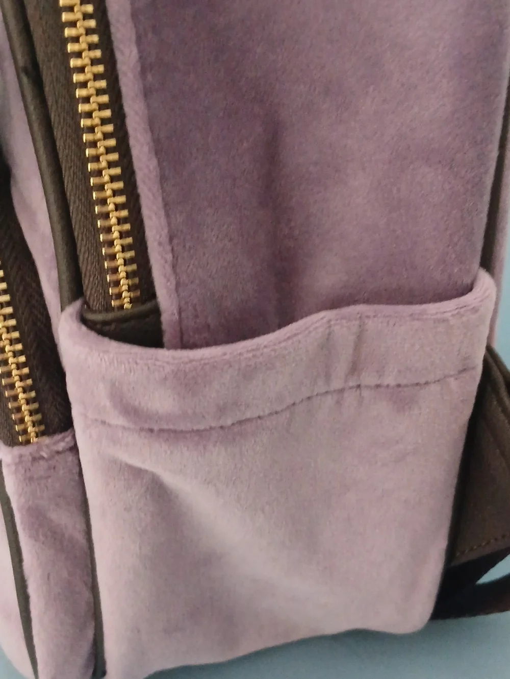 Juicy Couture Purple Velour Small Backpack with Heart Tag 12